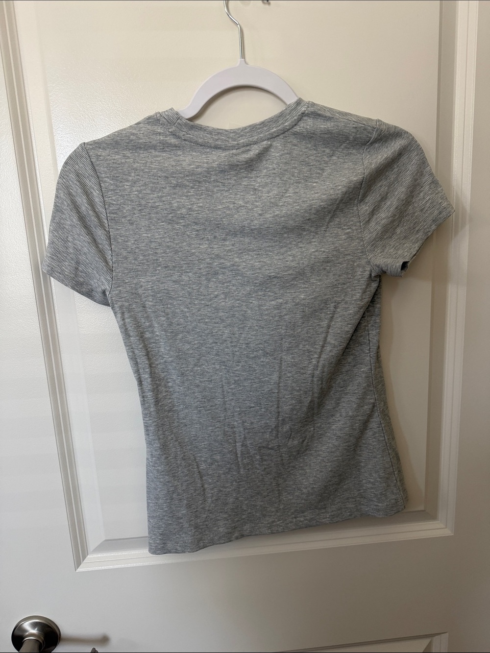 CALIA Ribbed Crewneck Tee Trio - Black, Heather Gray, Taupe - Picture 9 of 11